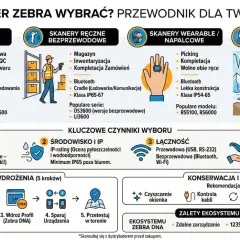 Jaki skaner Zebra wybrać? Przewodnik po typach: ręczne przewodowe, bezprzewodowe, napalcowe i ultra-rugged.