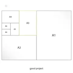 Schemat rozmiarów papieru: A1, A2, A3, A4, A5, A6. Zastanawiasz się, jaki to format 30x40? To nie jest standardowy format serii A.