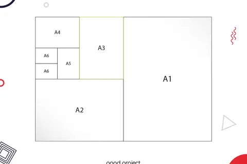 Schemat rozmiarów papieru: A1, A2, A3, A4, A5, A6. Zastanawiasz się, jaki to format 30x40? To nie jest standardowy format serii A.