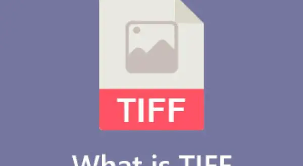 Ikona pliku z napisem TIFF i pytaniem "What is TIFF". Format TIF jest idealny do przechowywania wysokiej jakości obrazów.