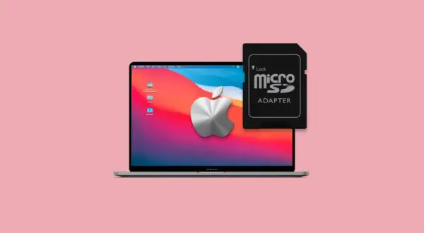 MacBook z kartą Micro SD Adapter. Dowiedz się, jak odzyskać zdjęcia z karty pamięci w telefonie.