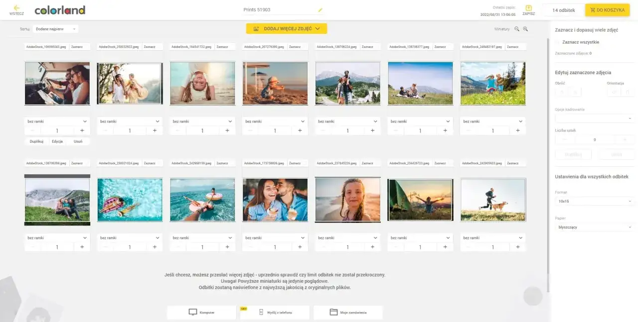 Por&oacute;wnanie cen wywoływania zdjęć online i stacjonarnie