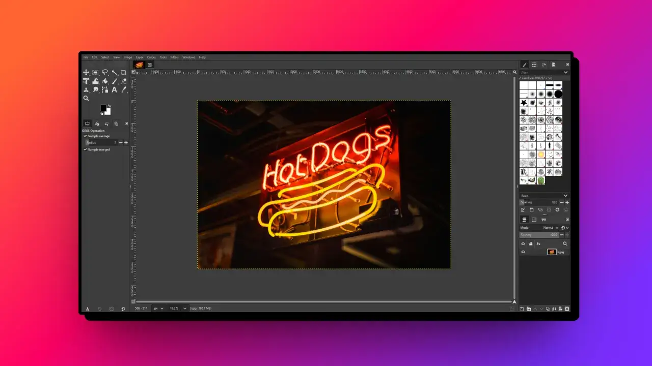 GIMP vs Photoshop interface comparison