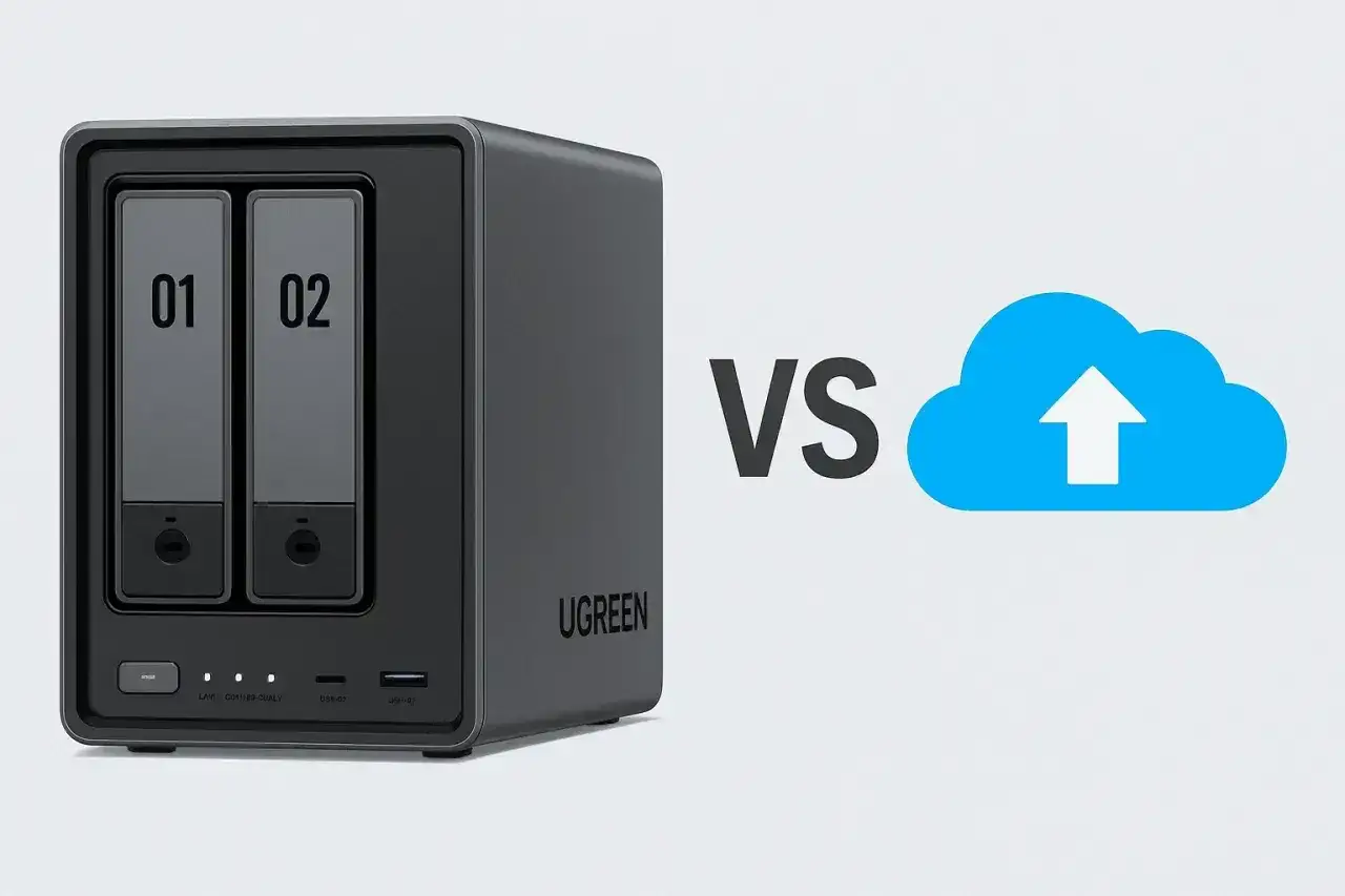 Dysk NAS UGREEN vs chmura - gdzie przechowywać zdjęcia z telefonu? Wybierz najlepsze rozwiązanie dla swoich danych.