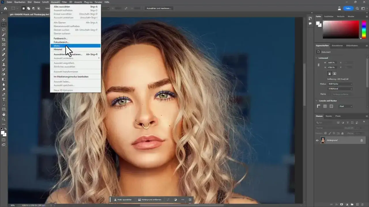 Photoshop zaznacz i maskuj poprawianie włosów